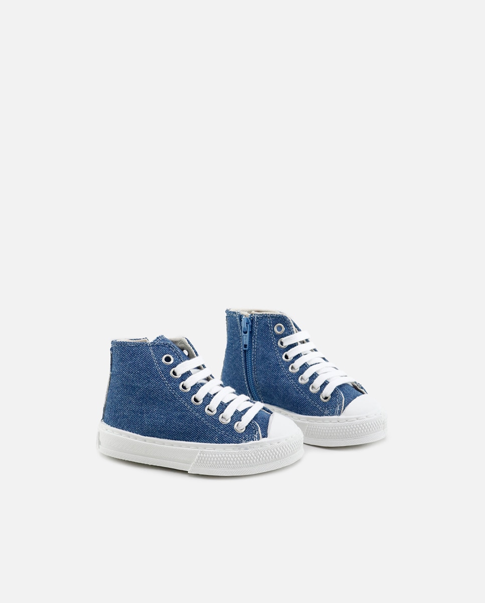 Zapatillas de lona unisex en tejano - Eli 1957 - Azul Azul-2