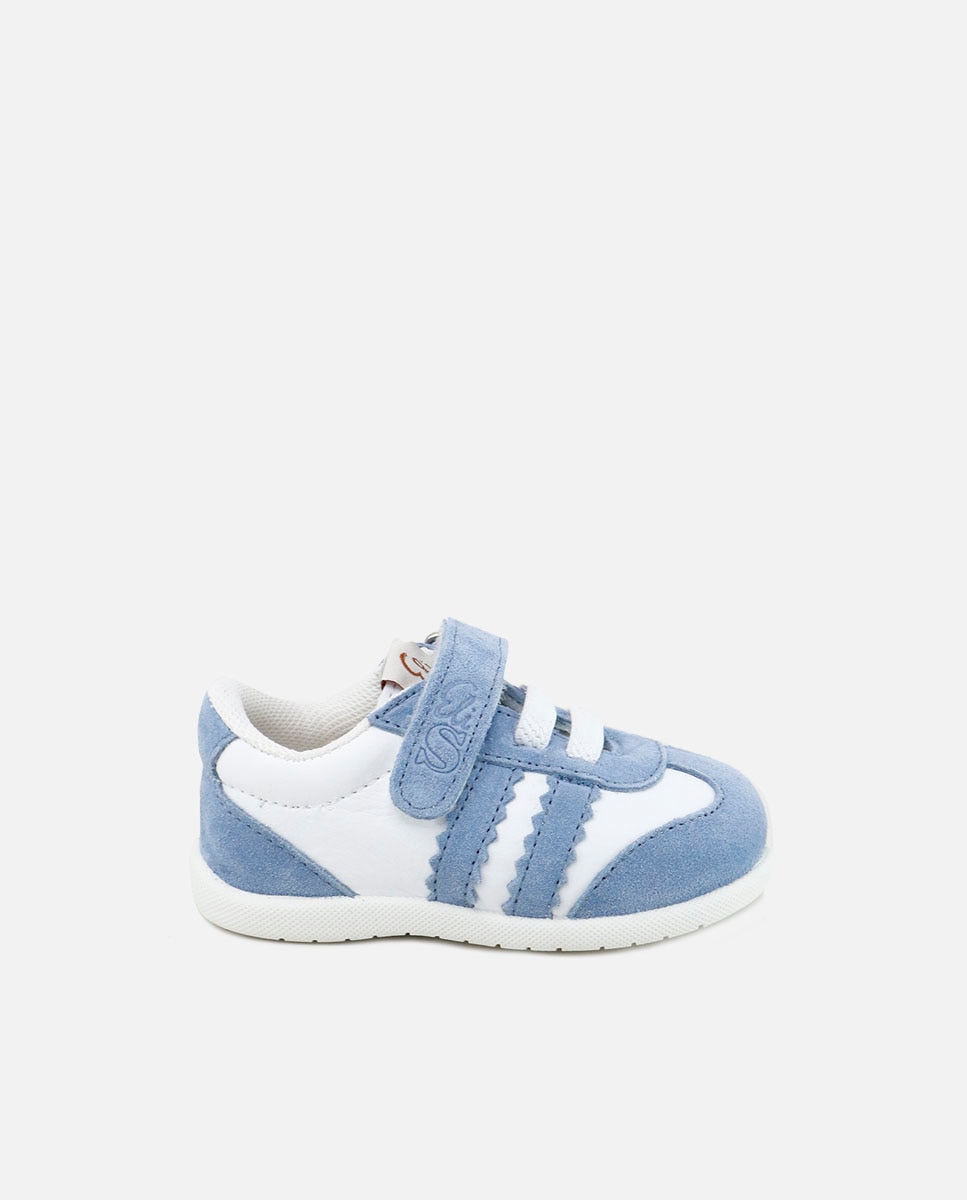 Imagen 0 de Zapatillas barefoot de bebé en piel Azul