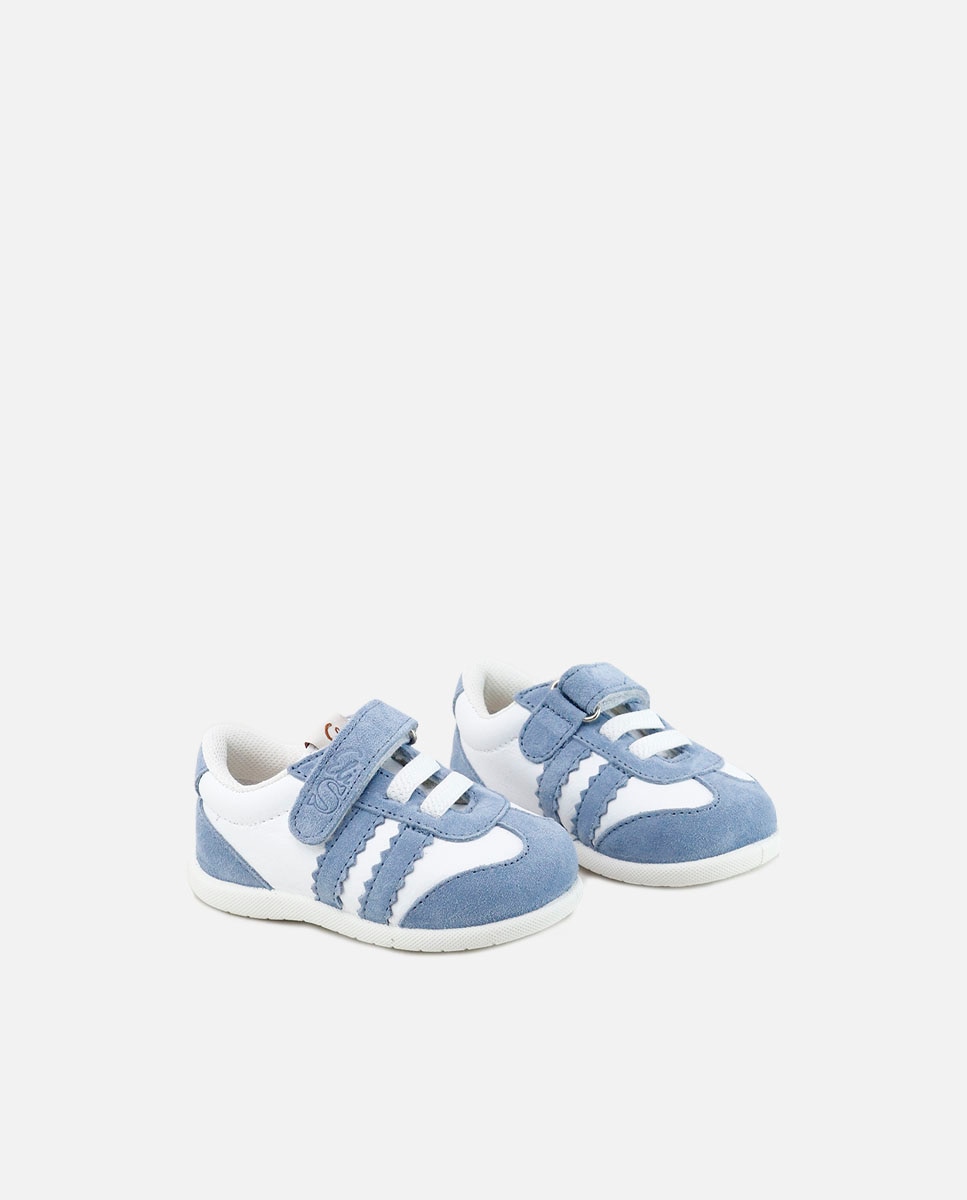Zapatillas barefoot de bebé en piel - Eli 1957 - Azul Azul-2
