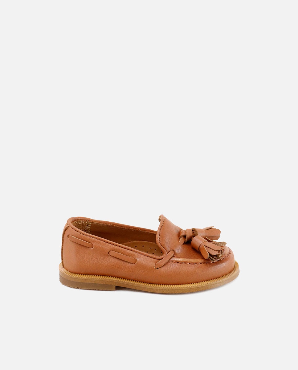 Mocasines de niño en piel con borlas - Eli 1957 - Marrón Marrón-1