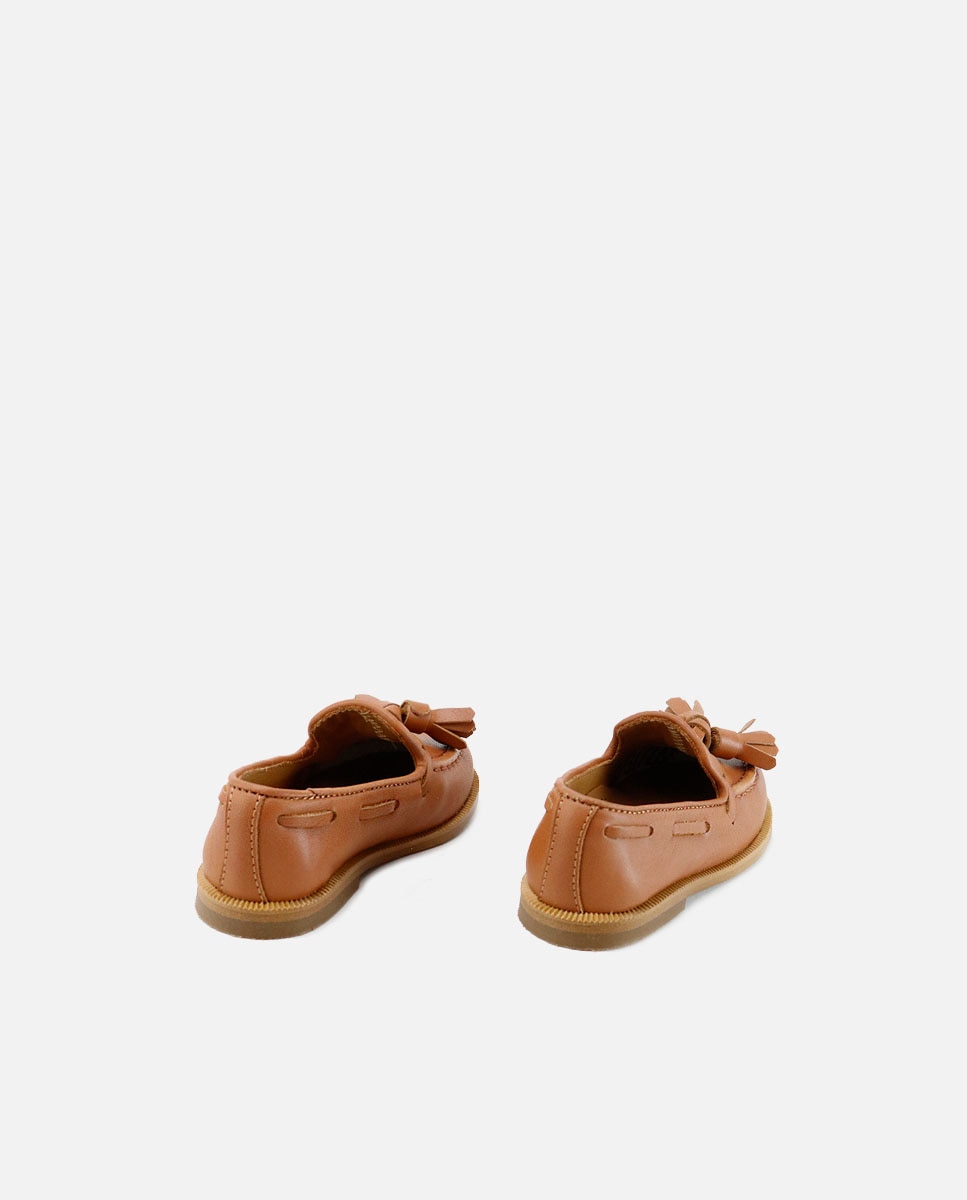 Mocasines de niño en piel con borlas - Eli 1957 - Marrón Marrón-3