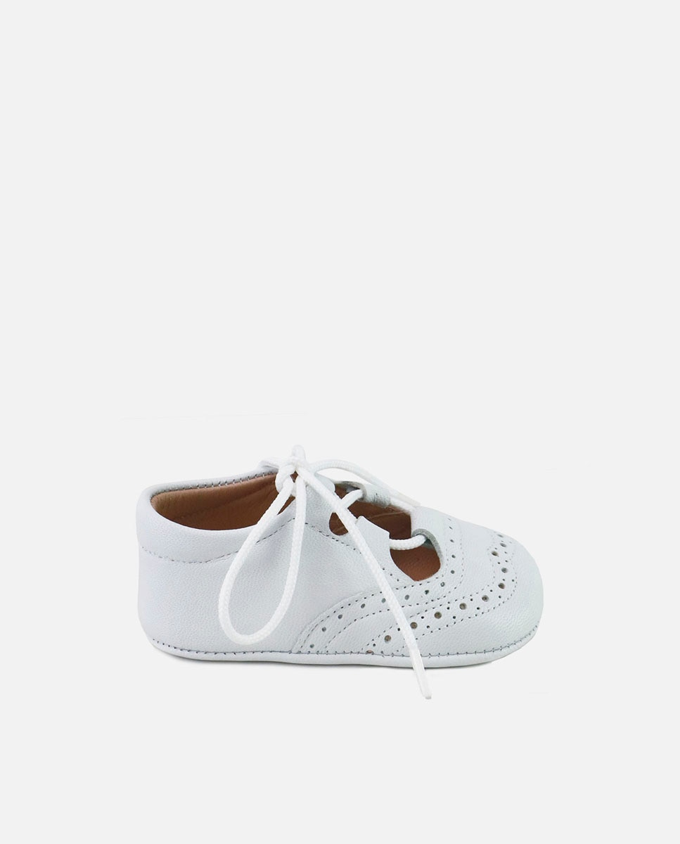 Imagen 0 de Patucos de bebé en piel suave Blanco