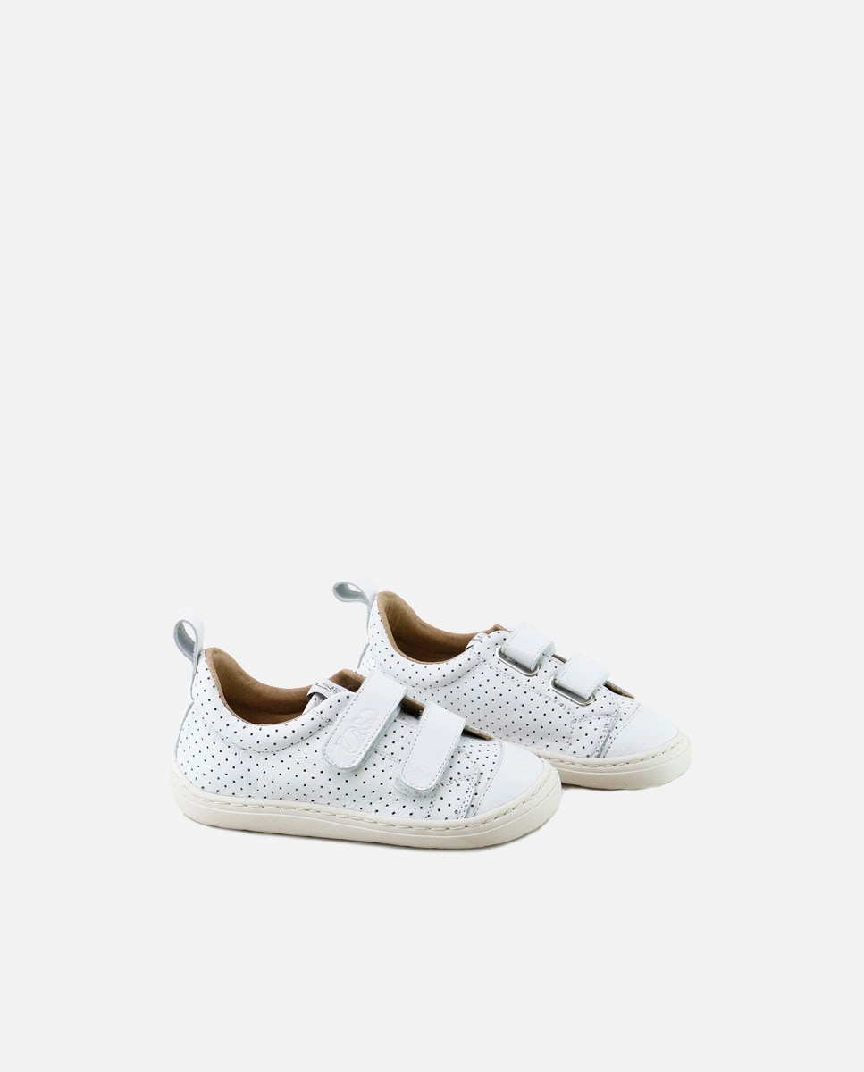 Zapatillas barefoot unisex en piel - Eli 1957 - Blanco Blanco-2