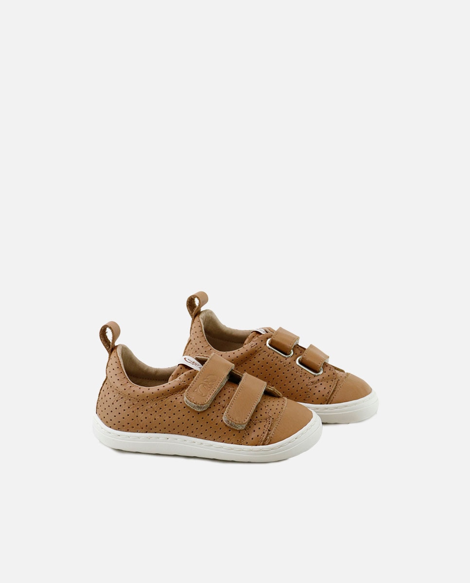 Zapatillas barefoot unisex en piel - Eli 1957 - Camel Camel-2