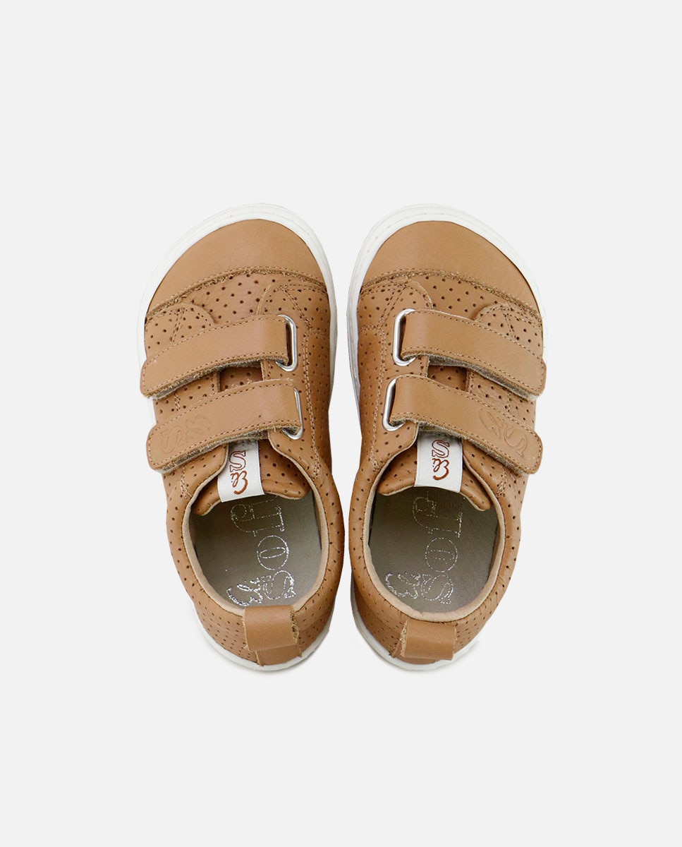 Zapatillas barefoot unisex en piel - Eli 1957 - Camel Camel-4