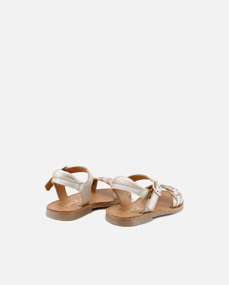 Eli 1957 - Sandalias de niña en piel con hebilla.
