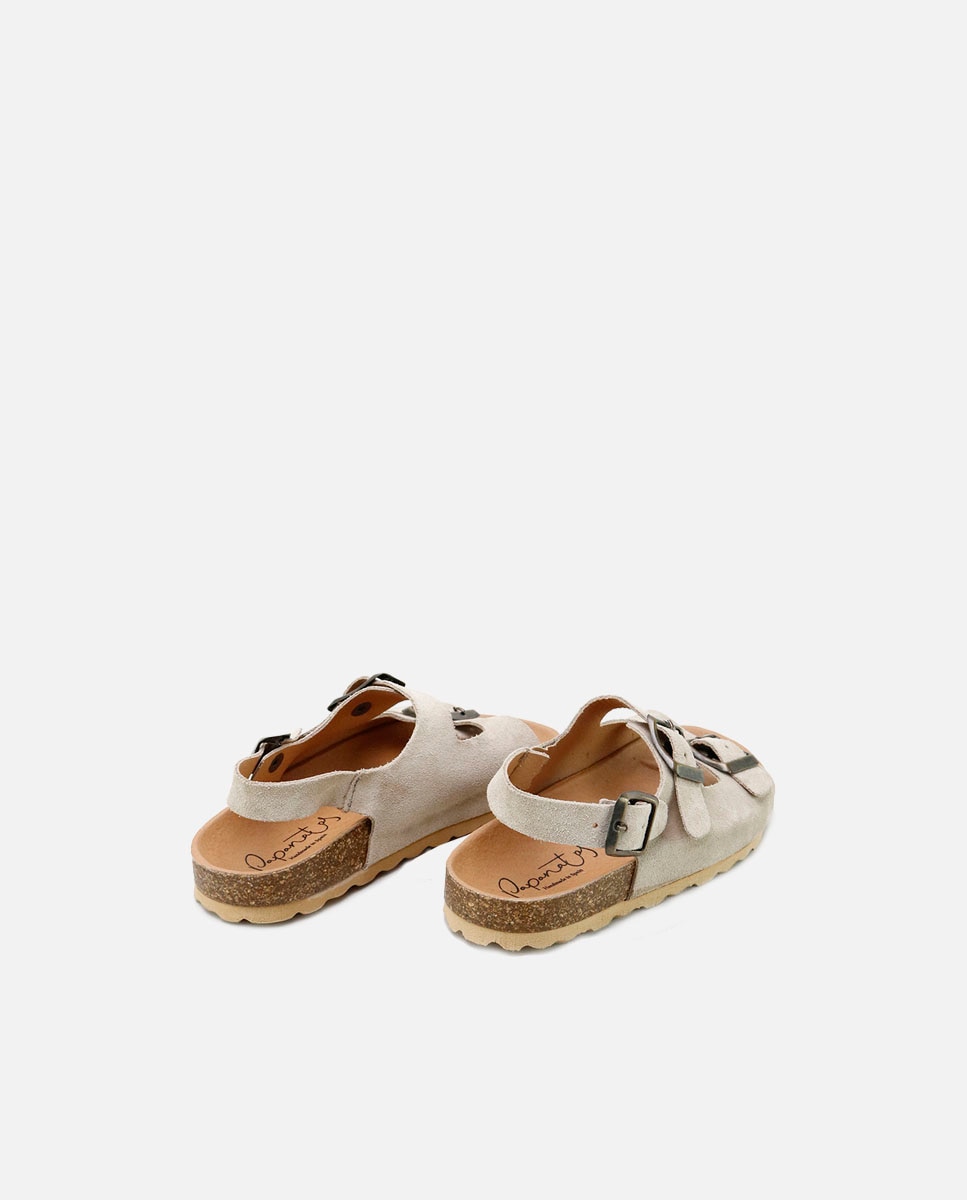 Eli 1957 - Sandalias de niña en piel con planta bio.