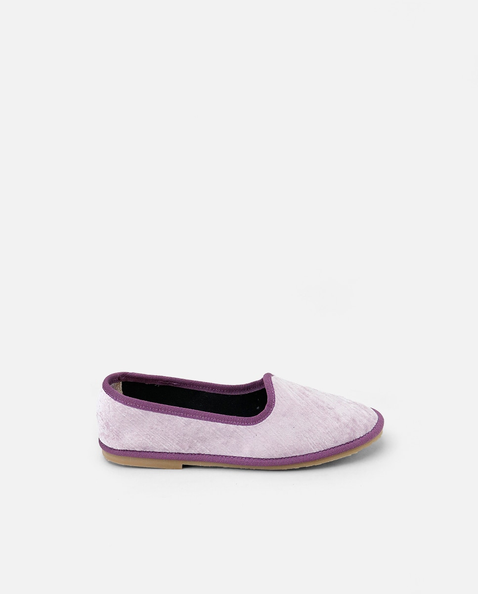 Slippers de niña en tejido estilo veneziana