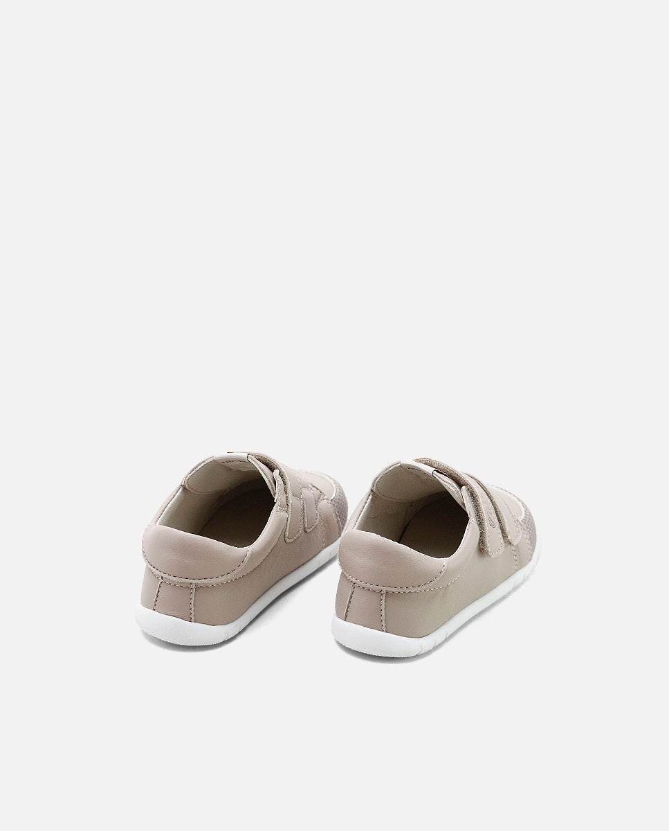 Zapatillas barefoot de bebé en piel con doble cierre adherente - Eli 1957 - Natural Natural-3