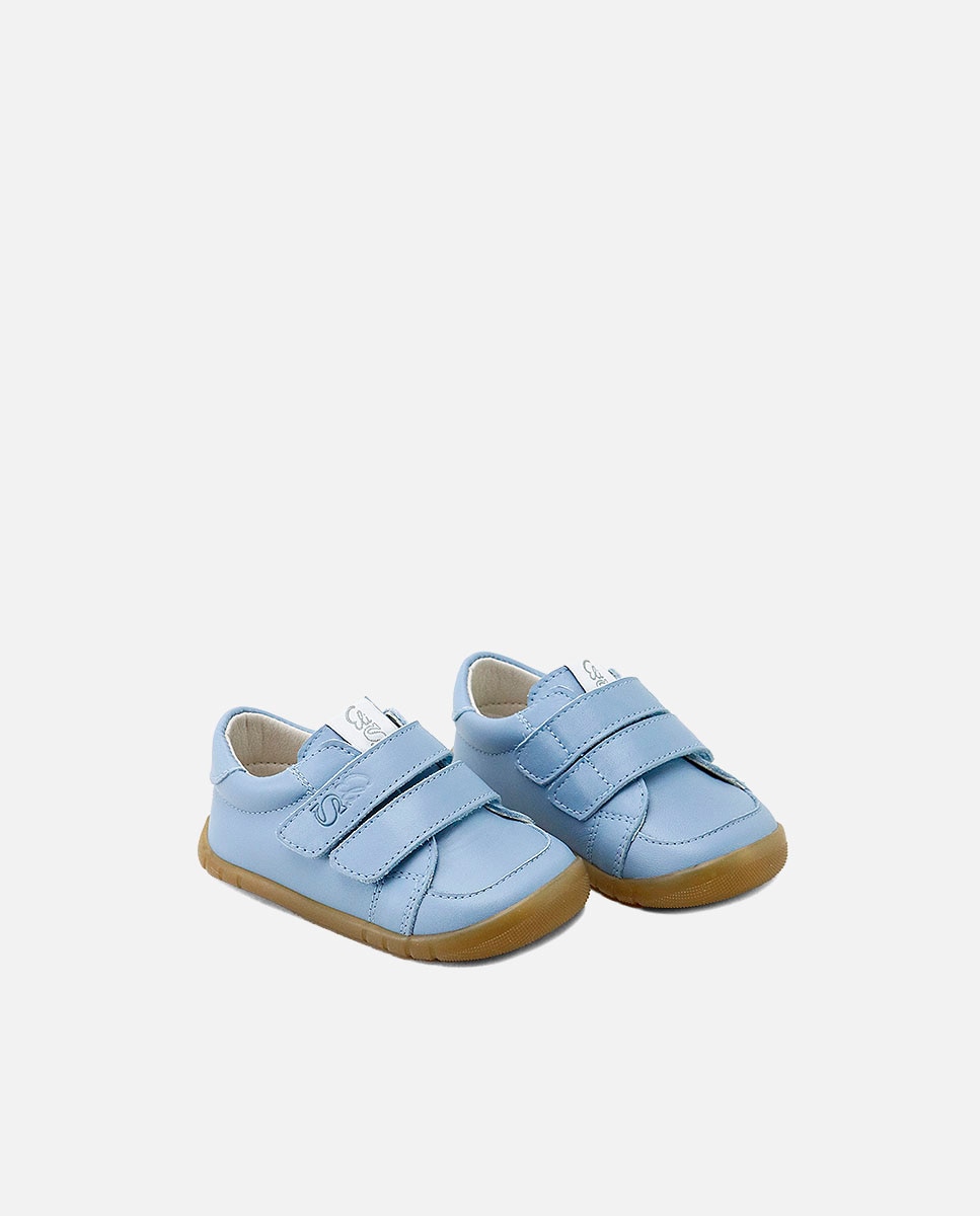 Imagen 2 de Zapatillas barefoot piel con cierre adherente - Eli 1957 - Azul Azul