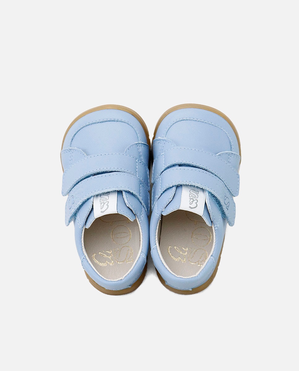 Imagen 4 de Zapatillas barefoot piel con cierre adherente - Eli 1957 - Azul Azul