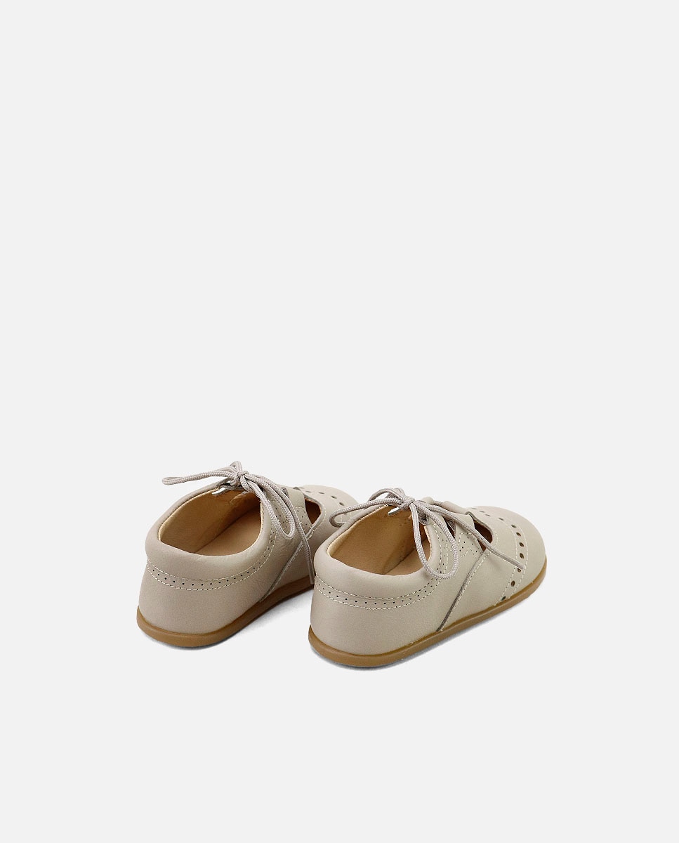 Imagen 3 de Zapatos de cordones estilo gales de bebé en piel picada - Eli 1957 - Camel Camel