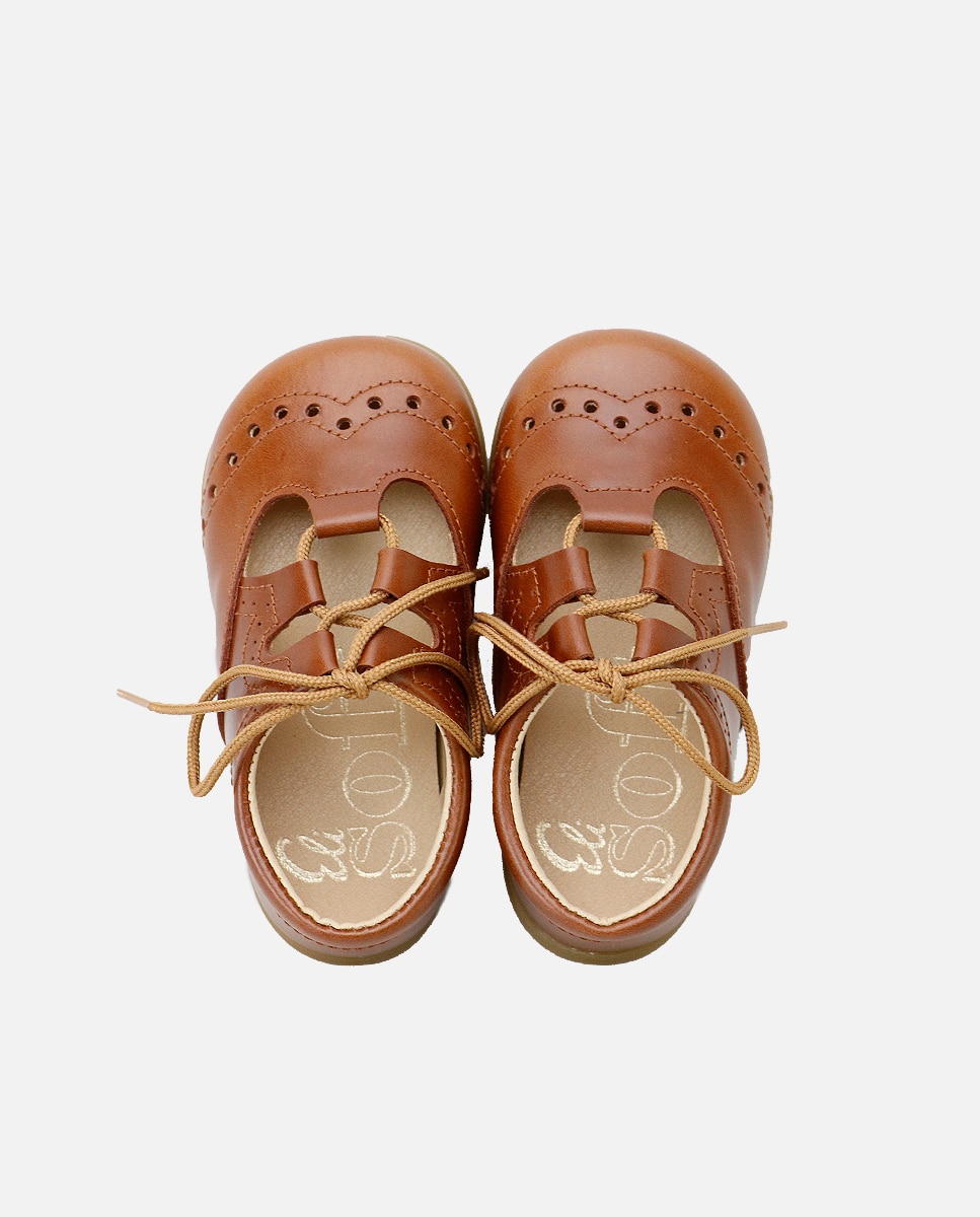 Imagen 4 de Zapatos de cordones estilo gales de bebé en piel picada - Eli 1957 - Marrón Marrón