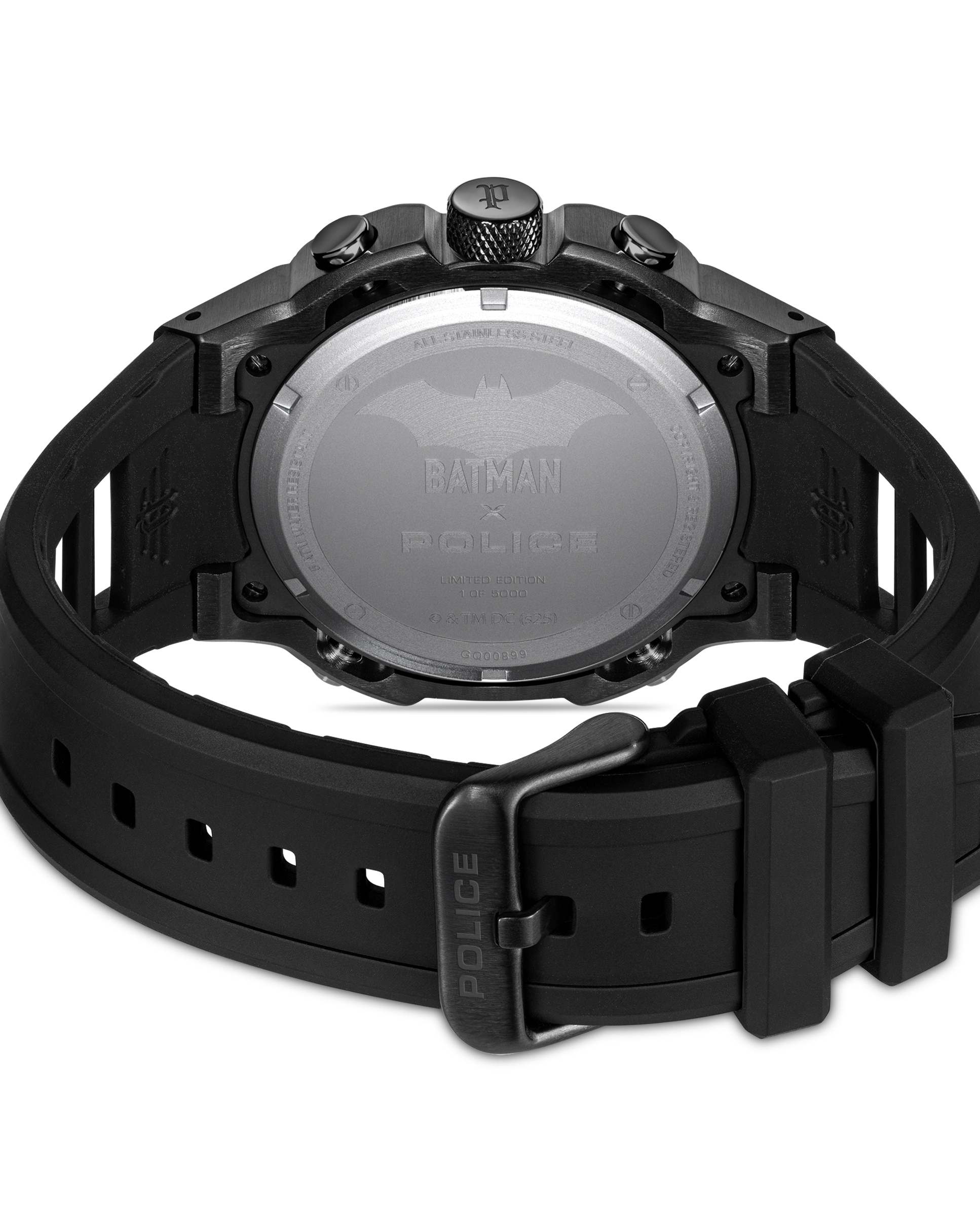 Reloj analógico de hombre crusader pewgq0089901 set de silicona y correa negra - Police - Negro Negro-2