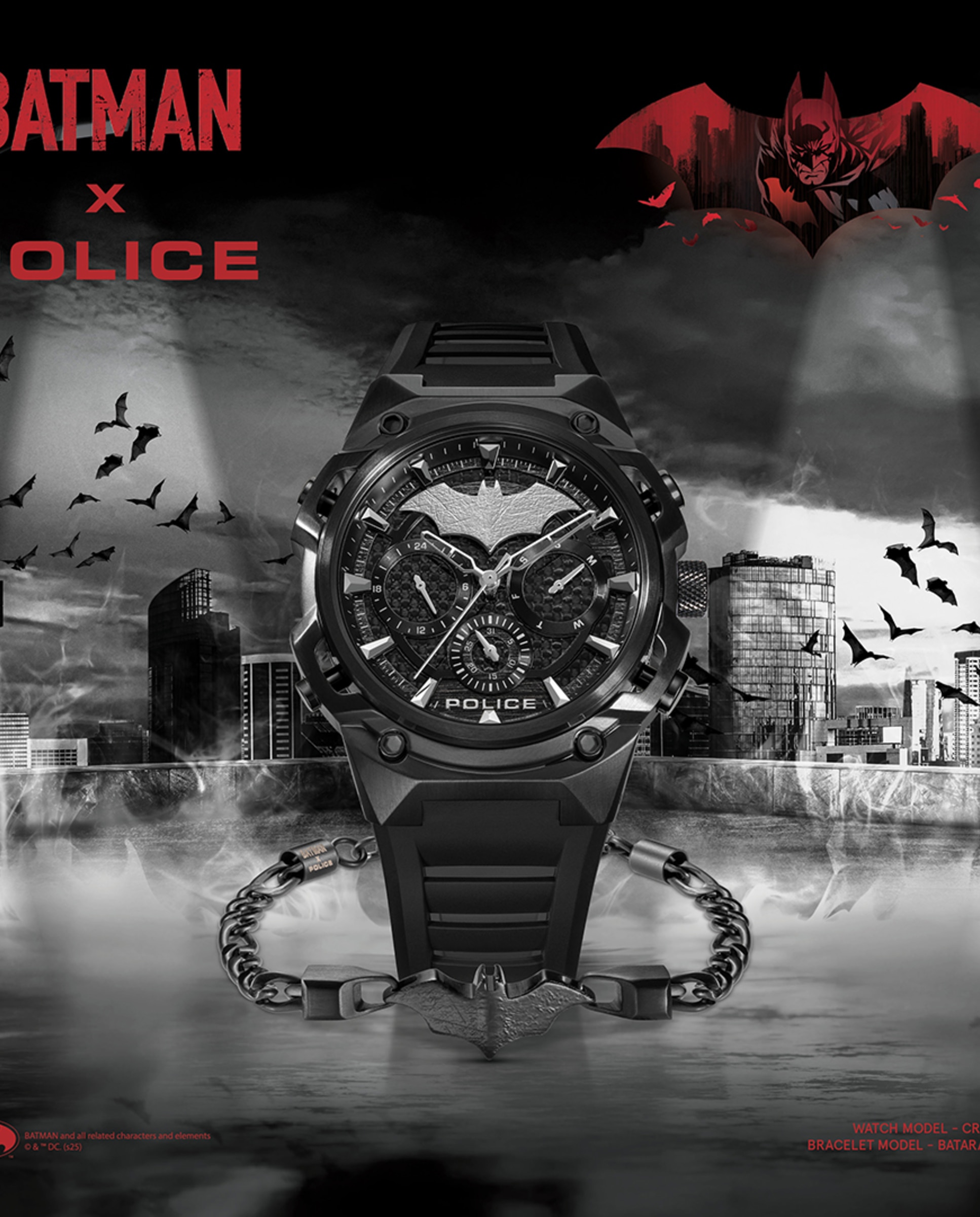 Reloj analógico de hombre crusader pewgq0089901 set de silicona y correa negra - Police - Negro Negro-3