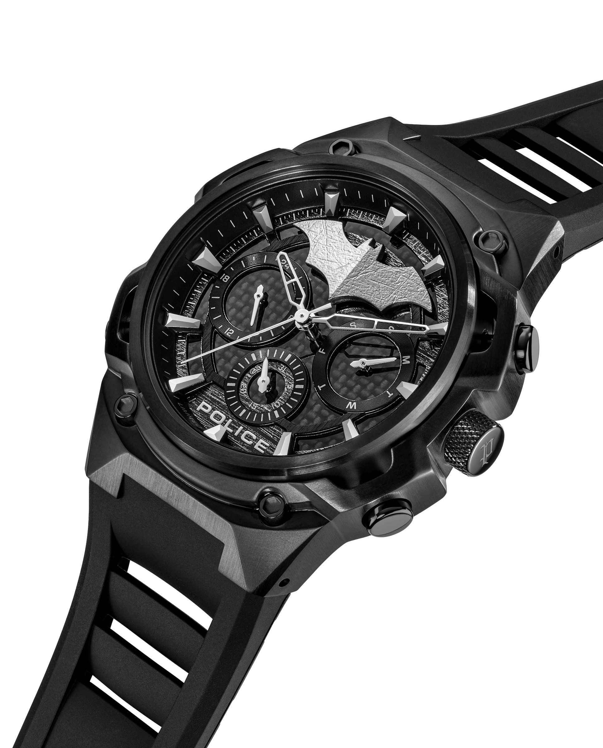 Reloj analógico de hombre crusader pewgq0089901 set de silicona y correa negra - Police - Negro Negro-4