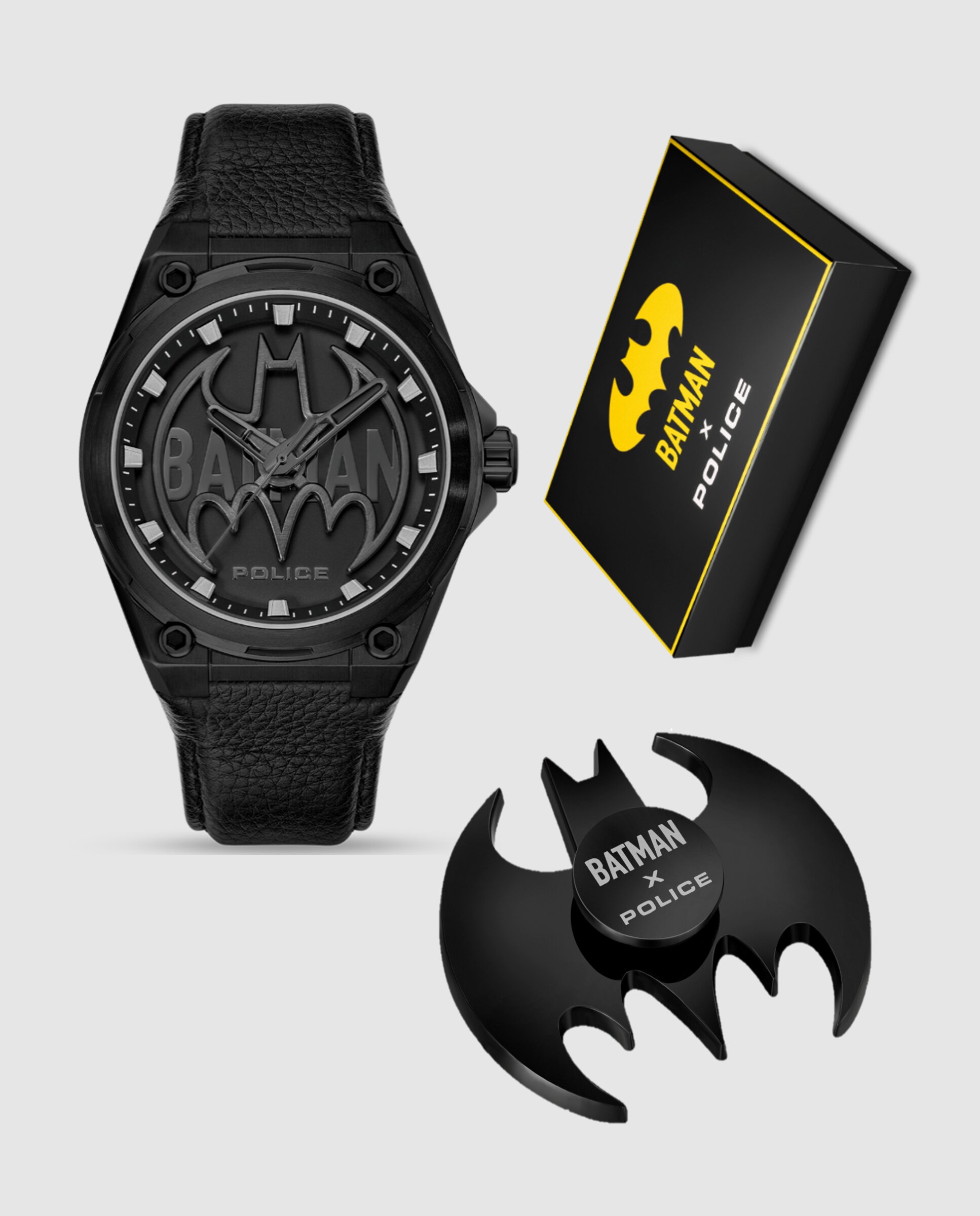 Imagen 2 de Reloj de hombre batman pewga0090005 set de piel - Police - Negro Negro