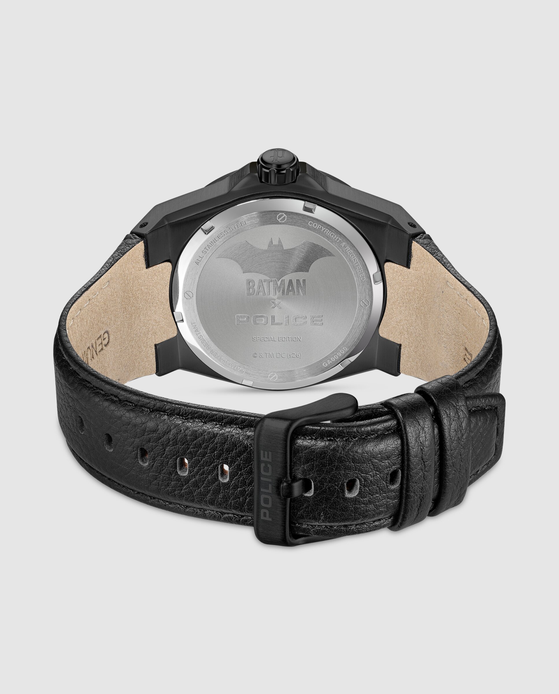 Imagen 3 de Reloj de hombre batman pewga0090005 set de piel - Police - Negro Negro