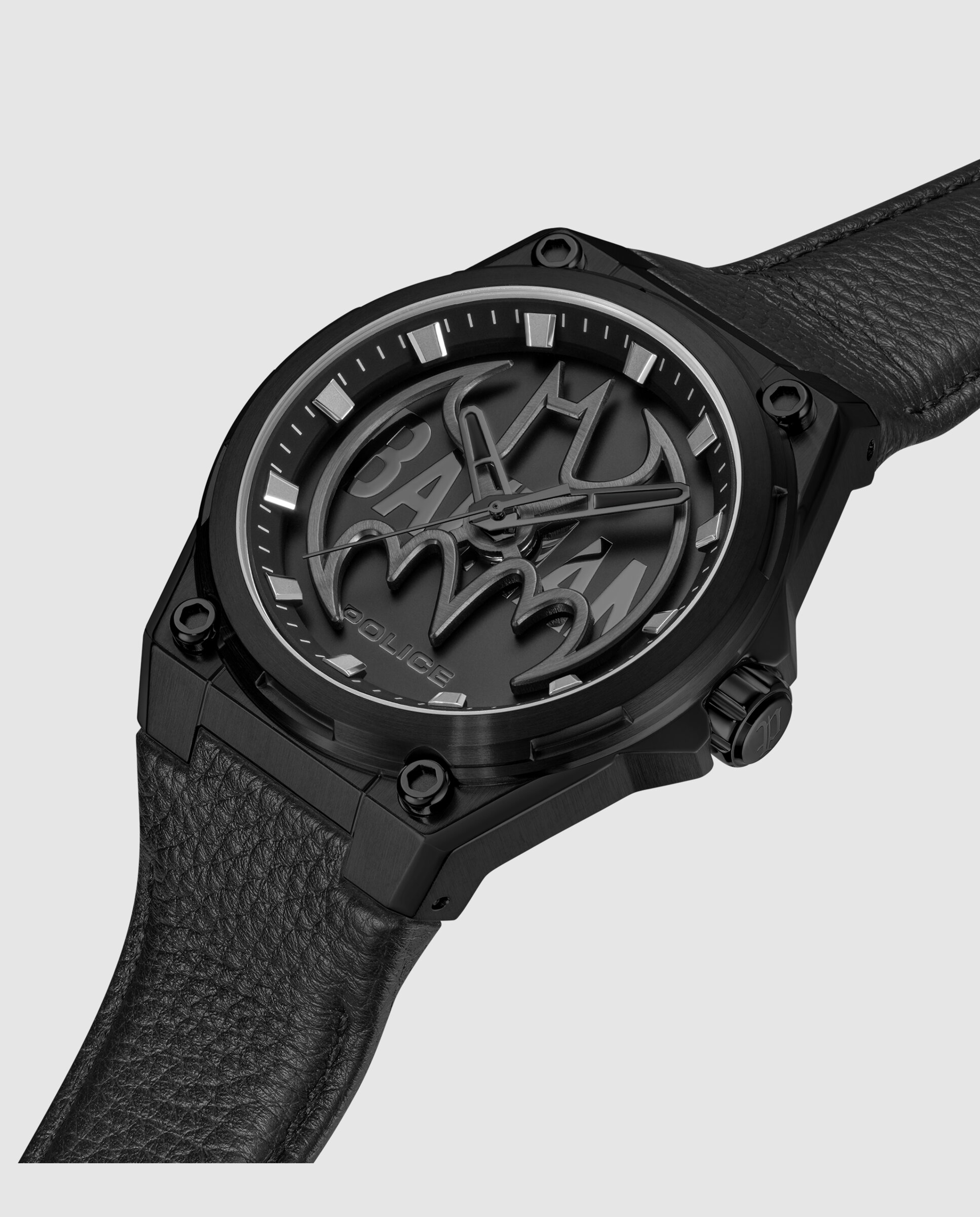 Imagen 4 de Reloj de hombre batman pewga0090005 set de piel - Police - Negro Negro