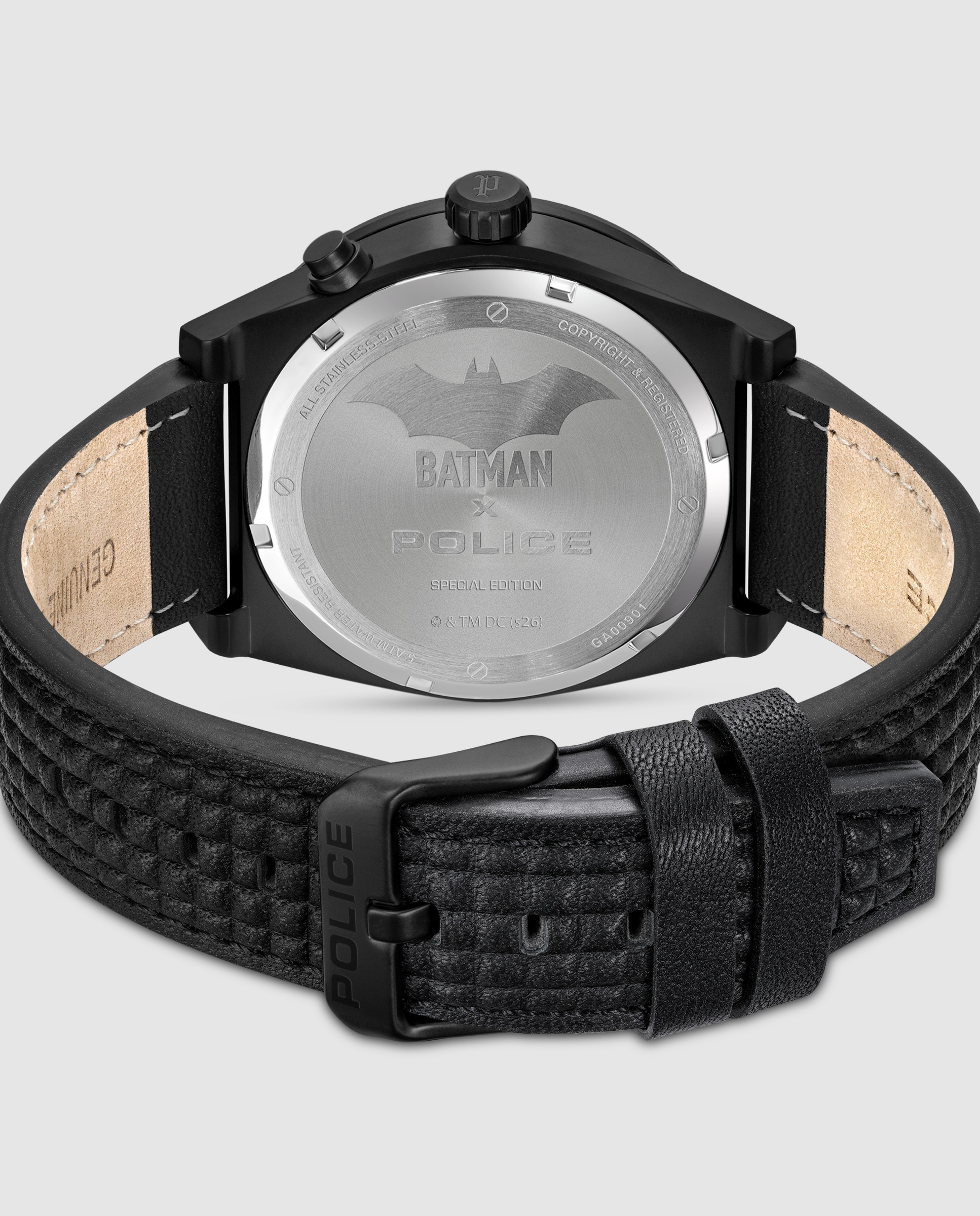 Imagen 3 de Reloj de hombre batman pewga0090101 set de piel - Police - Negro Negro